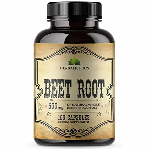 HERBALICIOUS Beet Root Capsules - Herbal Supplement for Athletic Performance HERBALICIOUS uk supplements