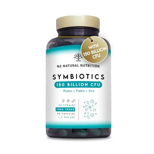 Probiotics 150 Billion CFU - 20 Strains with Prebiotics & Zinc. Highest Concentration N2 Natural NutritionAU supplements