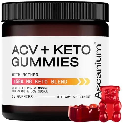 Ascanium Keto ACV Gummies 1500mg - Low-Sugar & Low-Carbs Apple Ascanium uk supplements
