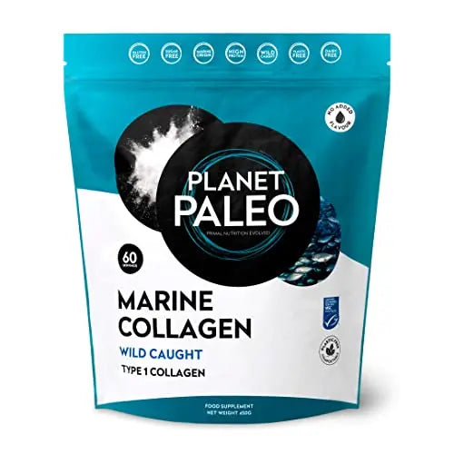 Pure Marine Collagen Powder (60 Servings, 450g) | for Healthy Skin, Hair and Nails, and Gut Health Planet PaleoAU supplements