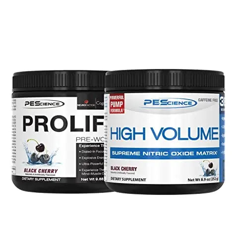 PEScience High Volume + Prolific Pre-Workout Stack, Powerful Nitric Oxide & Energy PEScienceAU supplements