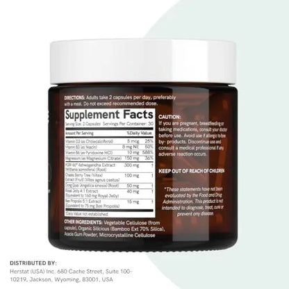 Dr Sosnowski's Hormone Balance | Multivitamin for Women to Support Hormonal Regulation, Energy, Mental Clarity & Skin | Bee Propolis, Ashwagandha, Dong Quai, Magnesium, B6 Vitamins | 60 Capsules Dr Sosnowski'sAU supplements