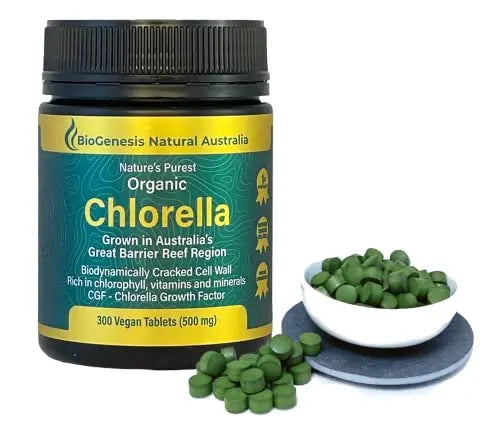 Biogenesis Organic Chlorella Tablets | Australian Grown | Chlorophyll-Rich BiogenesisAU supplements