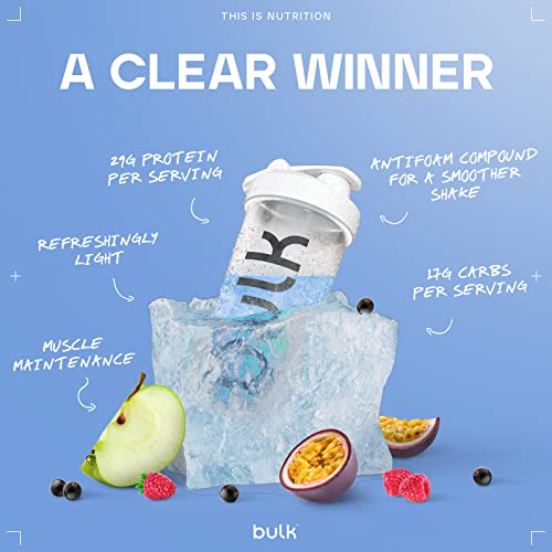 Bulk Clear Whey All in One, Protein Powder Shake, Blue Raspberry, 500 g Bulk Au supplements