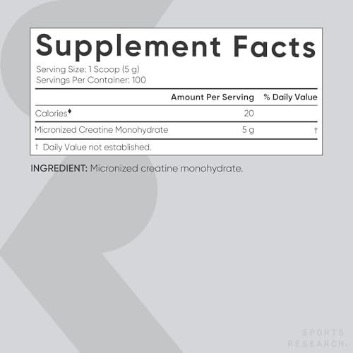 Sports Research Creatine Monohydrate - Gain Lean Muscle, Improve Performance Sports Research Au supplements