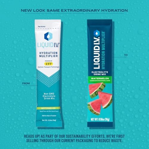 Liquid I.V.® Hydration Multiplier® - Watermelon | Electrolyte Powder Drink Mix | 1 Pack (16 Servings) Liquid I.V.US supplements