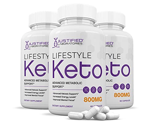 (3 Pack) Lifestyle Keto Pills 800MG Includes Patented goBHB Exogenous Ketones Advanced Justified LaboratoriesUS supplements