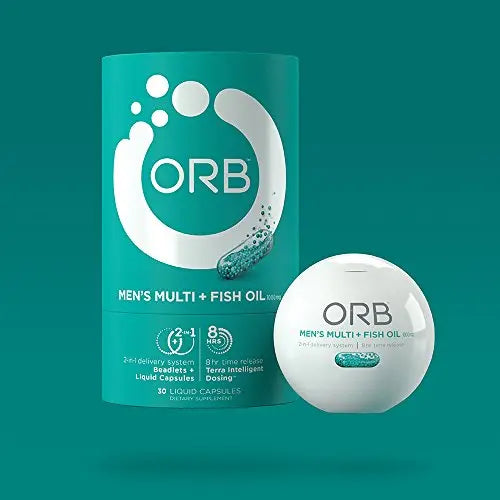 ORB Men’S MULTIVITAMIN + Fish Oil – A Complete Multi + Fish Oil |Heart Health Support, Antioxidant Support, Supports a Positive Mood Orb WellnessUS supplements