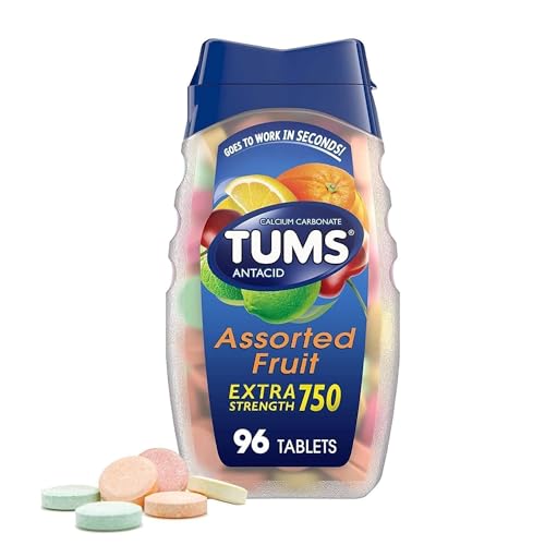 TUMS Antacid Chewable Tablets, Extra Strength for Heartburn Relief, Assorted Fruit TUMS Au supplements