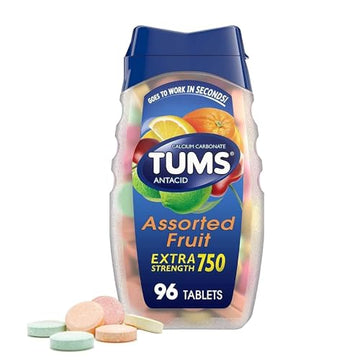 TUMS Antacid Chewable Tablets, Extra Strength for Heartburn Relief, Assorted Fruit TUMS Au supplements