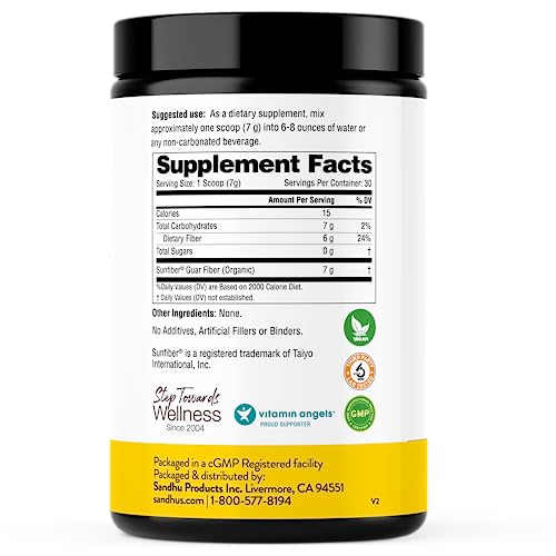 Sandhu's Prebiotic Fiber Supplement Powder –30 Servings- SunFiber® –Low FODMAP Sandhu's Au supplements