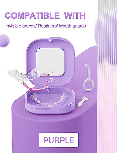 HEMILAB® Retainer Case, Slim Aligner Case with Vent Holes, Compatible with Invisalign HEMILABAU supplements