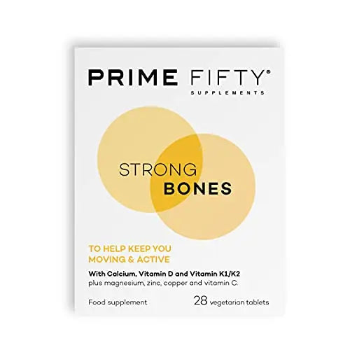 Prime Fifty Strong Bones Supplements – 28 Multivitamin Tablets with Calcium, Magnesium FutureYou CambridgeAU supplements