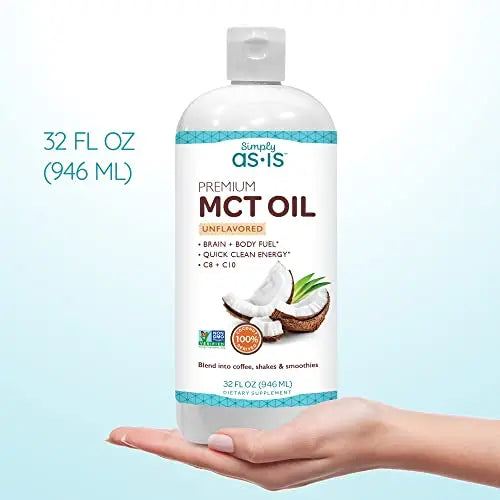 AS-IS Simply Premium MCT Oil C8 & C10 | Unflavored | 100% from Non-GMO Coconuts AS-IS uk supplements