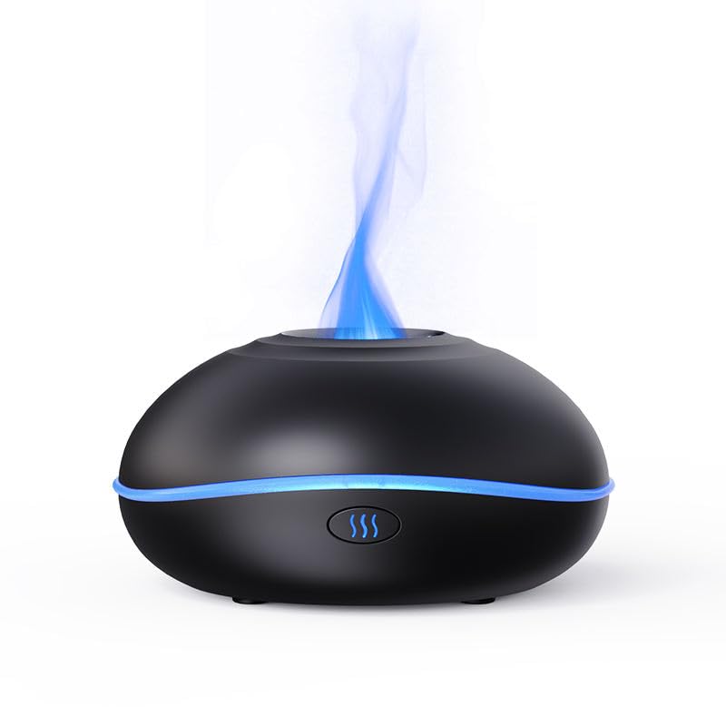 USB Oil Diffuser LED Flame Diffuser Humidifier Ultrasonic USB Flame Humidifier Essential Oil Generic Au supplements