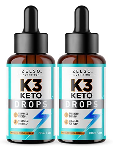 (2 Pack) K3 Keto Drops for Weight Loss - Fat Burner & Metabolism Booster | Advanced Keto ZELSOUS supplements