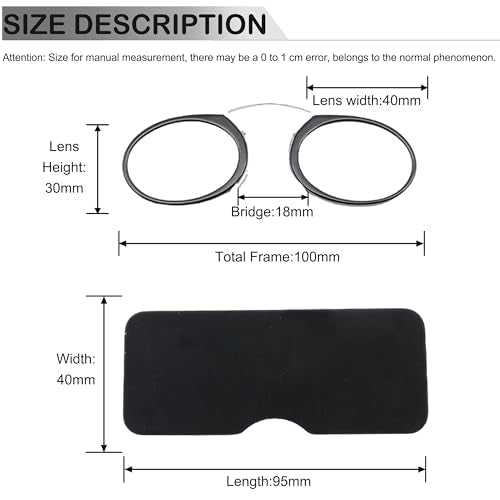 COVESATO Mini Armless Reading Glasses for Men Women Slim Thin Clip on Nose Readers COVESATO Au supplements