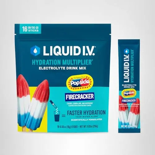 Liquid I.V.® Hydration Multiplier - Popsicle Firecracker | Electrolyte Powder Drink Mix | 1 Pack (16 Servings) Liquid I.V. Au supplements