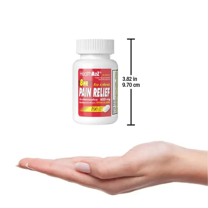 HealthA2Z® Pain Relief Extended Release | Acetaminophen 650mg | 8 Hours | Arthiritis Pain | Pain Reliever - Fever Reducer | Contains no Aspirin (100 Count) HealthA2Z Au supplements