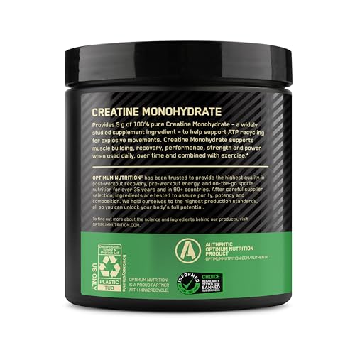 Optimum Nutrition Micronized Creatine Monohydrate Powder, Unflavored, 60 Servings, 300 Grams Optimum Nutrition Au supplements