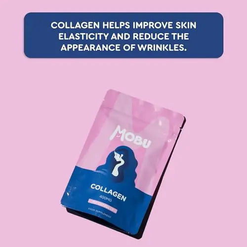 Hydrolysed Collagen 400mg 120 Capsules | Hair, Skin and Joint Health Supplement | Bovine Collagen for Women & Men MOBU uk supplements