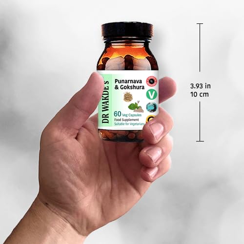 DR WAKDE's Punarnava & Gokshura Capsules (60 Veg Caps, Promotes Healthy Urinary Flush, Ayurvedic Supplement, Vegan, Herbal, All Natural, Made in UK) DR WAKDE's Au supplements