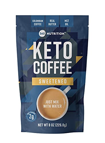 360 Nutrition Instant Keto Coffee with MCT Oil, Coconut Oil, Sweetened, Gluten Free 360 NutritionAU supplements
