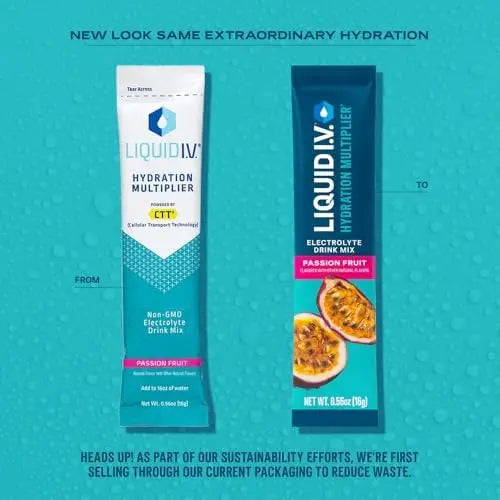 Liquid I.V.® Hydration Multiplier - Passion Fruit | Electrolyte Powder Drink Mix | 1 Pack (16 Servings) Liquid I.V. Au supplements