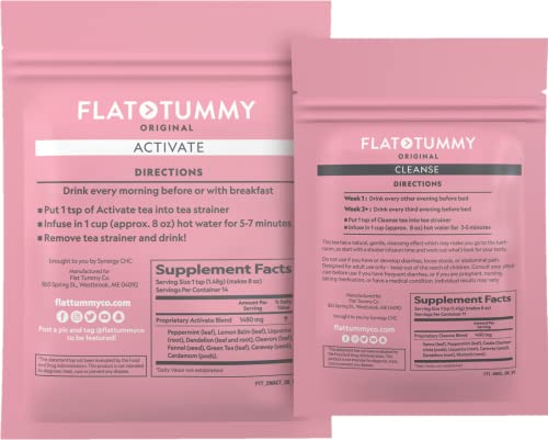 Flat Tummy Tea – 2-step, 4 Week Program – Detox Tea to Boost Energy & Reduce Bloating Flat Tummy Tea Au supplements