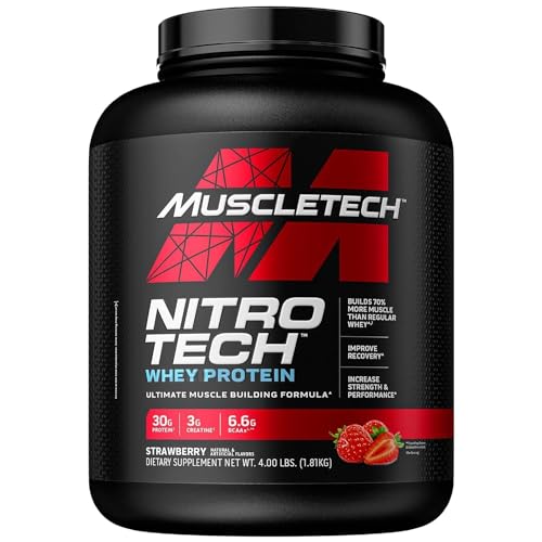 Whey Protein Powder, MuscleTech Nitro-Tech Whey Protein Isolate & Peptides, Protein MuscleTech Au supplements