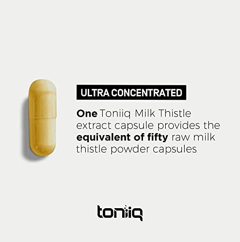 Toniiq Ultra High Strength Milk Thistle Capsules - 25,000mg 50x Concentrated Extract Toniiq Au supplements
