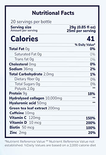 Reverse Life Marine Collagen + Green Tea Liquid Supplement Drink High-Strength 10,000mg Hydrolysed Reverse Life Au supplements