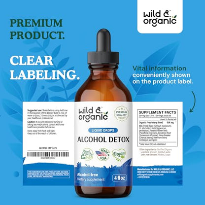 Wild & Organic Alcohol Detox Supplement - Liver Cleance & Repair Formula - Anti Alcohol Wild & OrganicUS supplements