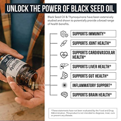 20% Thymoquinone Black Seed Oil Extract Capsules - TQ-Advanced 4X®: Highest Triquetra HealthUS supplements