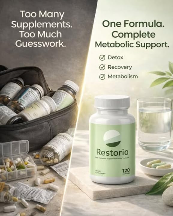 Restorio™ Metabolic Health Support Capsules - Liver & Inflammation Support - Hangover Prevention - Exercise Recovery - 120 Capsules Restorio Au supplements