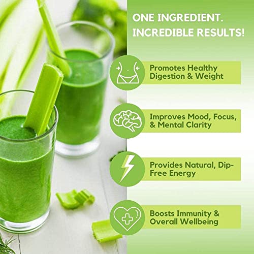 Organic Celery Juice Powder (40 Servings) Supports Gut Health, Detox Juice Cleanse Paradise Naturals, Purest Ingredients from the Source Au supplements