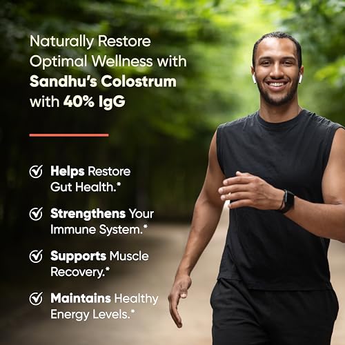 Sandhu's Pure Bovine Colostrum Powder Supplement for Humans |𝟰𝟬% 𝗜𝗴𝗚 Highly Sandhu's Au supplements
