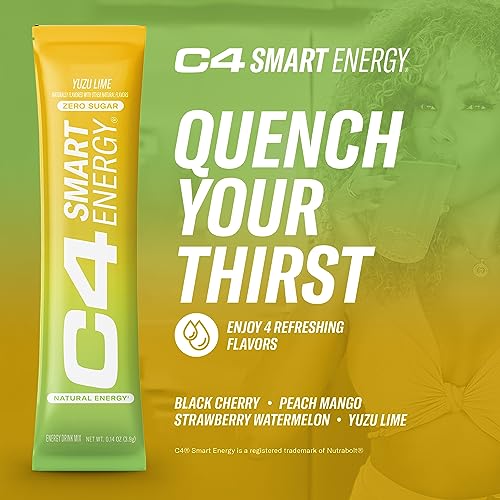 C4 Smart Energy Powder Stick Packs - Sugar Free Performance Fuel & Nootropic Brain Cellucor Au supplements
