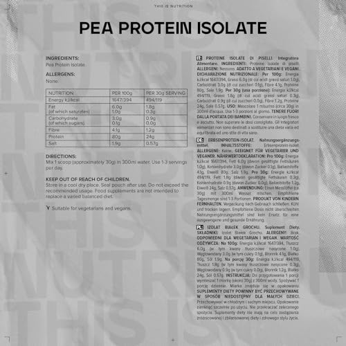Bulk Pea Protein Isolate Powder, Vegan Protein Shake, 2.5 kg Bulk Au supplements
