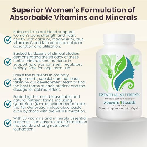 Women's Health Network Essential Nutrients – Daily Multivitamin for Energy, Healthy Aging & Immune Support, Folate as Quatrefolic®, a Patented Natural Form of 5-MTHF Women's Health Network Au supplements