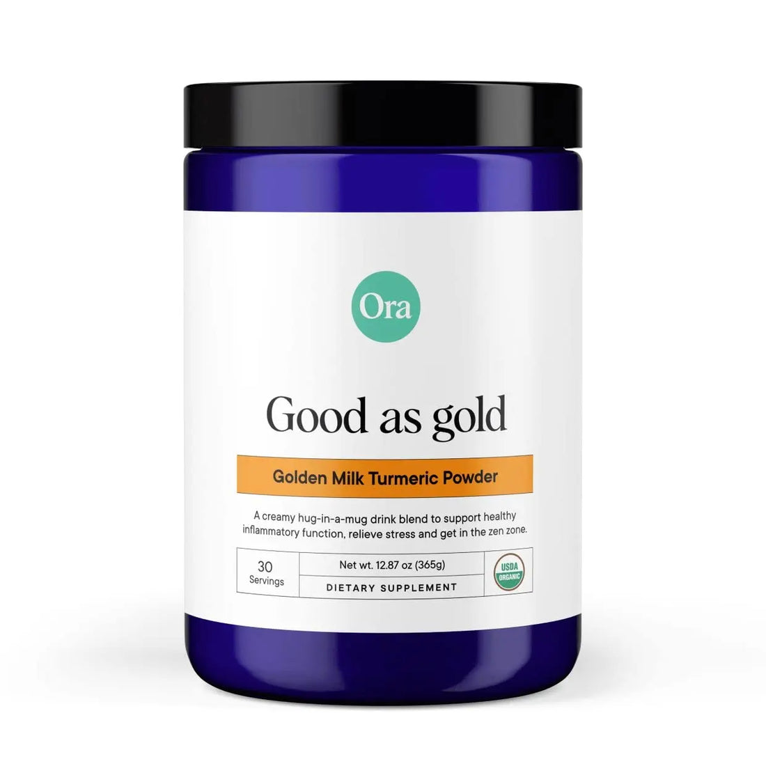 Ora Organic Golden Milk Powder - Ayurvedic Turmeric Powder with Organic Adaptogens - Ashwagandha, Reishi and Ginger | Organic, Gluten-Free, Soy-Free, Vegan, Non-GMO - Maple & Vanilla, 30 Servings Ora Organic Au supplements