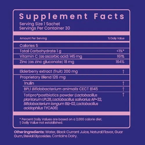 Be Healthy 3-in-1 Liquid Probiotics for Women and Men - Vitamin C, Zinc, Elderberry BeMe uk supplements