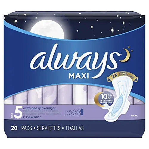 Always Maxi Extra Heavy With Wings Overnight Pads, 20 Count (Pack of 2) AlwaysAU supplements