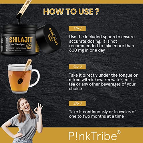 Shilajit Resin, Original Himalayan Shilajit 30g - Gold Grade 100% Pure, Rich in Fulvic P!nkTribe Au supplements