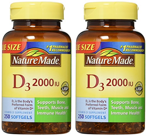 Nature Made, Vitamin D3 2,000 I.U. Liquid Softgels, 250-Count (Pack of 2) Nature Made Au supplements