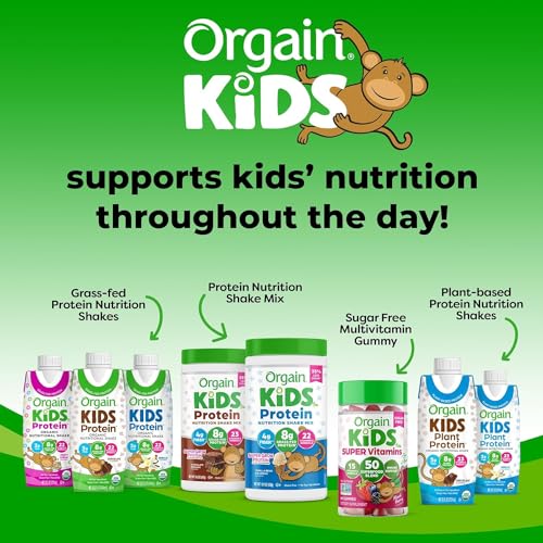 Orgain Organic Kids Nutritional Protein Shake, Chocolate - Kids Snacks with 8g Dairy Orgain Au supplements