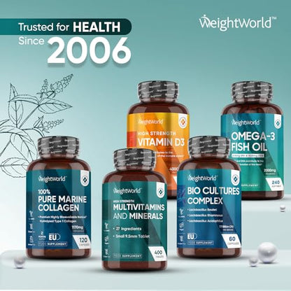 Multivitamin Tablets for Men & Women with 27 Active Multivitamins & Minerals Like Iron WeightWorldUS supplements