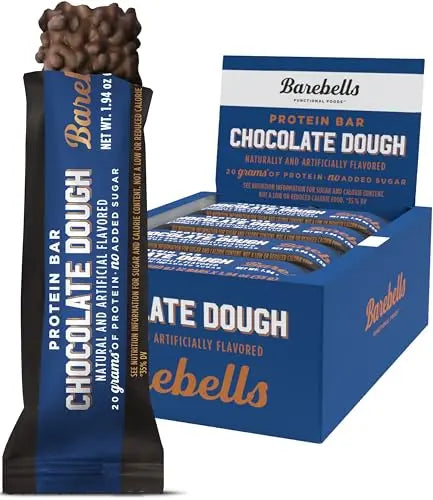 Barebells Protein Bars Chocolate Dough with 1g of Total Sugars - 12 Count, 1.9oz Bars BAREBELLSAU supplements