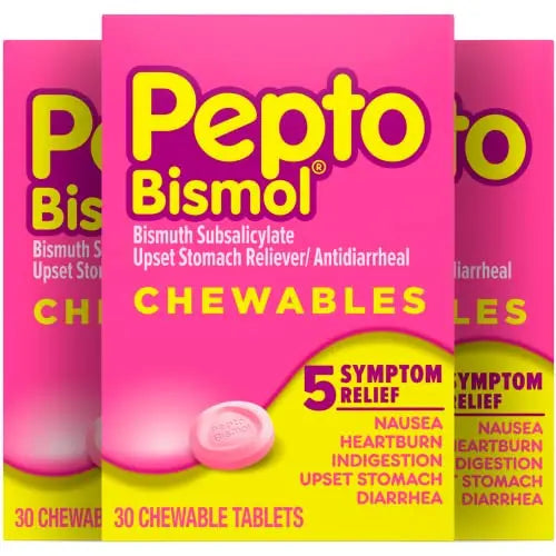 Pepto Bismol Chewable Tablets for Nausea, Heartburn, Indigestion, Upset Pepto BismolAU supplements