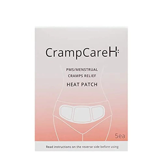 (5 Patches) CrampCareH PMS/Menstrual Cramps Relief Heat Patch with Wide Wings, FDA Registered CrampCareHUS supplements